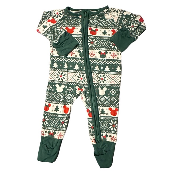 Little Sleepies Other - Little Sleepies Mickey Fair Isle Christmas Pajamas Size Newborn